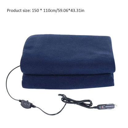 Car Heated Blanket 12V Winter Warm Smart Temperature Electric Heated Blankets Car Cigarette Lighter Plug Travel Heated Blanket