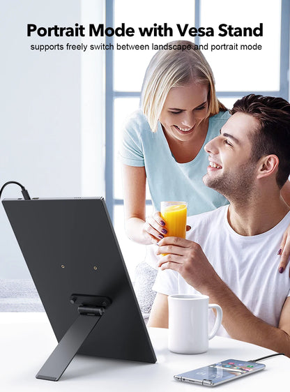 Portable Monitor VESA Stand with Hand Screw Desk Mount Freestanding Fits M3/M4*75MM Monitor with Swivel/Tilt/Rotation