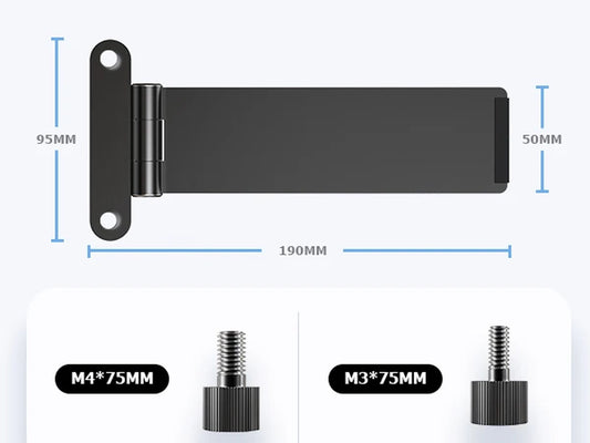 Portable Monitor VESA Stand with Hand Screw Desk Mount Freestanding Fits M3/M4*75MM Monitor with Swivel/Tilt/Rotation