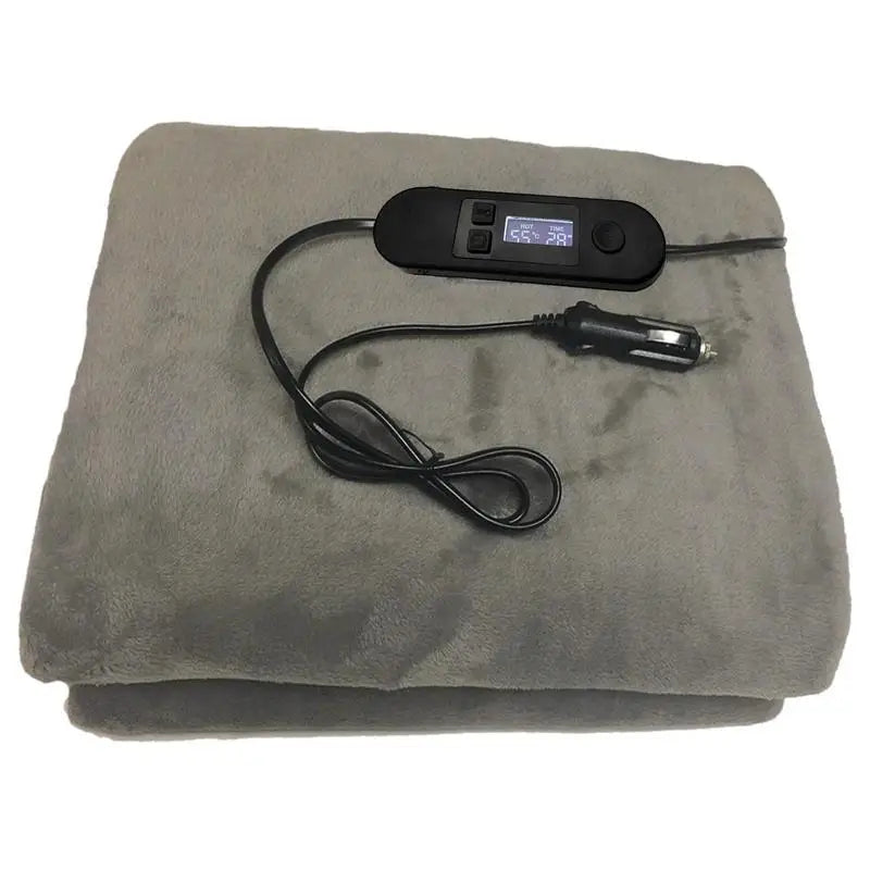 Car Heated Blanket 12V Winter Warm Smart Temperature Electric Heated Blankets Car Cigarette Lighter Plug Travel Heated Blanket