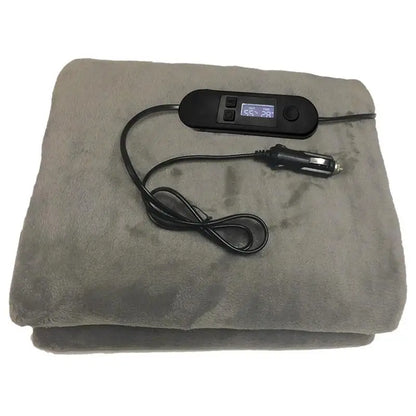 Car Heated Blanket 12V Winter Warm Smart Temperature Electric Heated Blankets Car Cigarette Lighter Plug Travel Heated Blanket